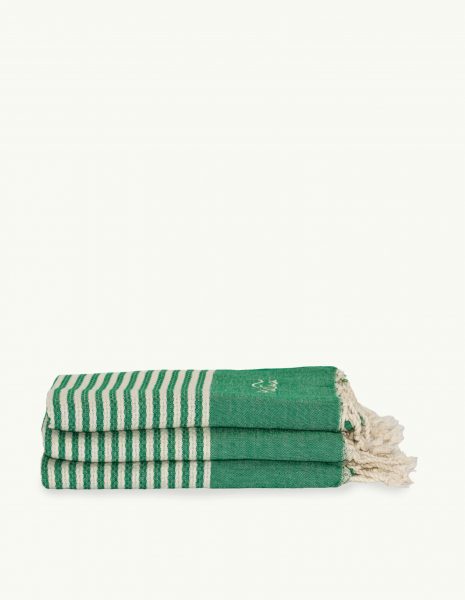 Toalla de playa Marinera 2x1m. — Color: Verde | Crudo