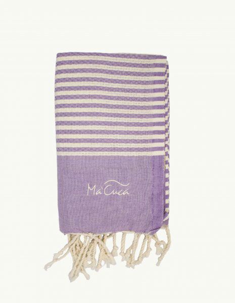 Toalla de playa Marinera 2x1m. — Color: Lavanda | Crudo