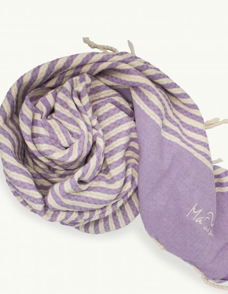Toalla de playa Marinera 2x1m. — Color: Lavanda | Crudo