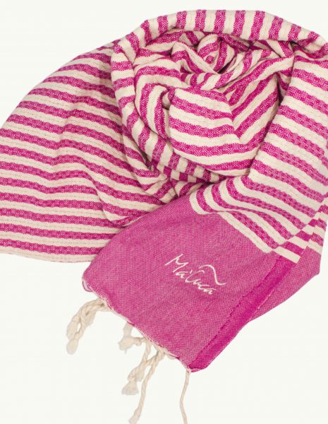 Toalla de playa Marinera 2x1m. — Color: Fucsia | Crudo