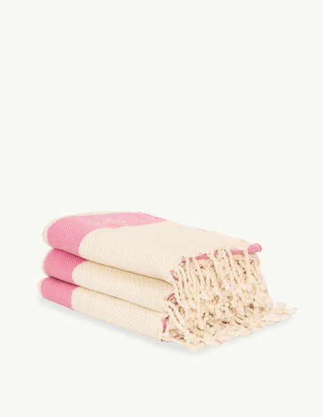 Fouta Oslo 2x1m. — Color: Crudo | Rosa