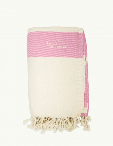 Fouta Oslo 2x1m. — Color: Crudo | Rosa