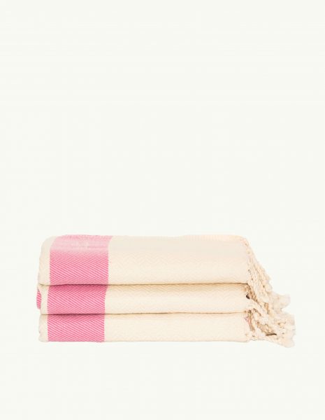 Fouta Oslo 2x1m. — Color: Crudo | Rosa
