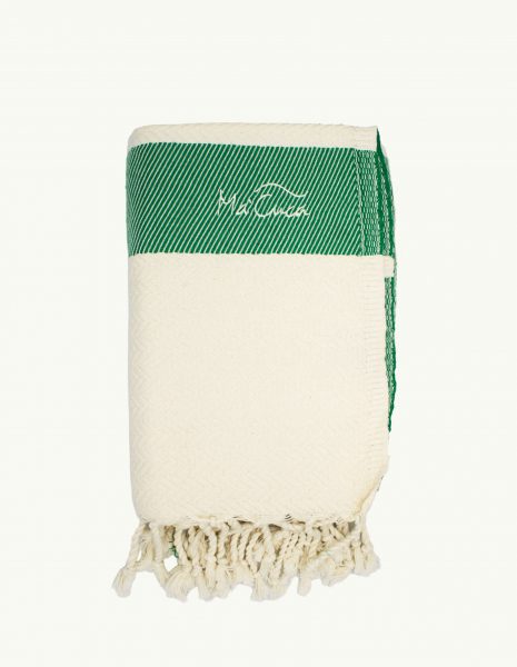 Fouta Oslo 2x1m. — Color: Crudo | Verde