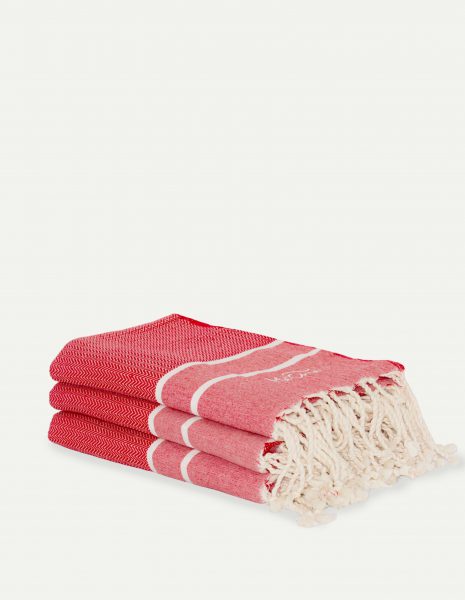Toalla Chevron 2x1m. — Color: Rojo