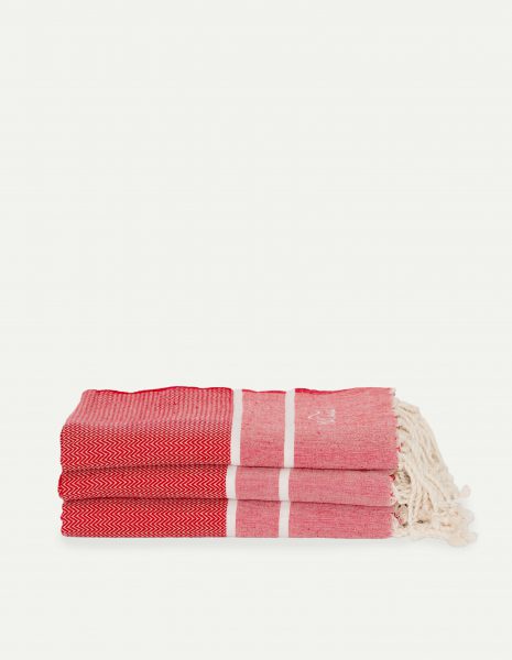 Toalla Chevron 2x1m. — Color: Rojo