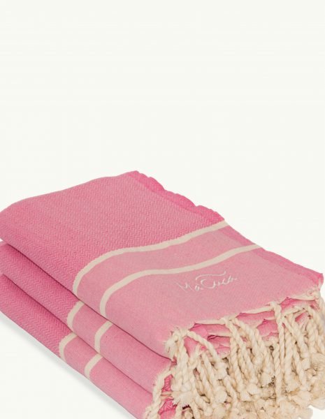 Toalla Chevron 2x1m. — Color: Rosa