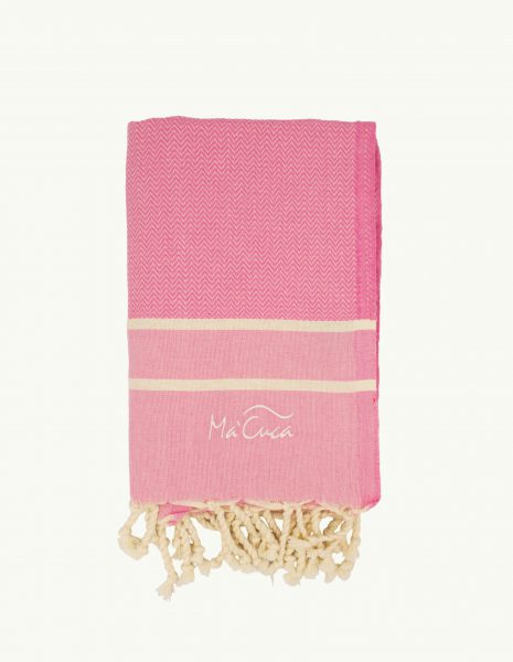 Toalla Chevron 2x1m. — Color: Rosa