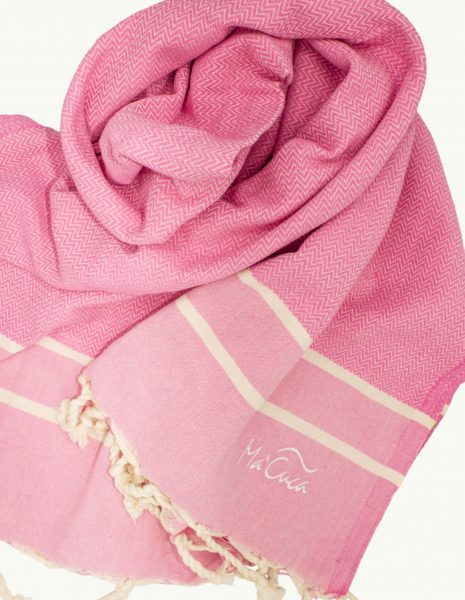 Toalla Chevron 2x1m. — Color: Rosa