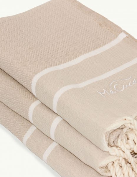 Toalla Chevron 2x1m. — Color: Beige