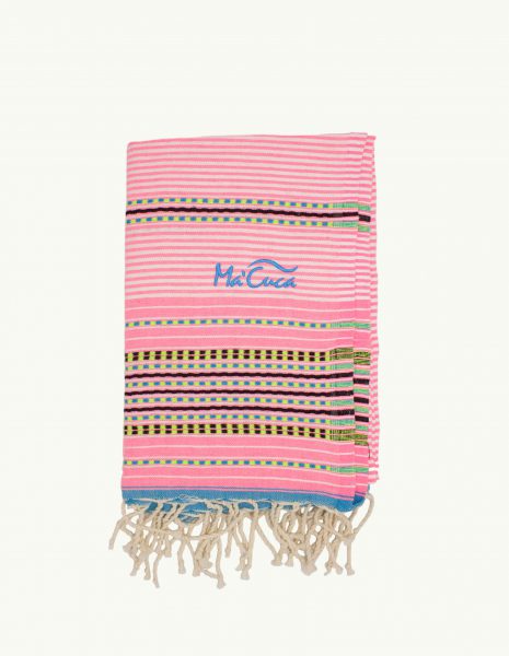 Toalla playa Berber 2x1m. — Color: Rosa fluor