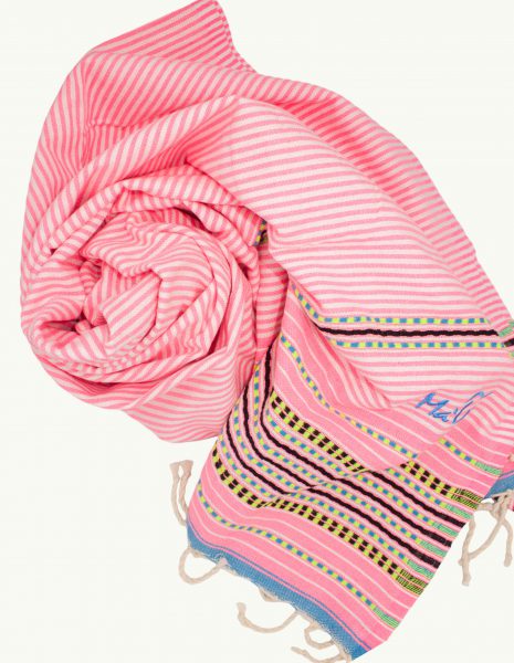 Toalla playa Berber 2x1m. — Color: Rosa fluor