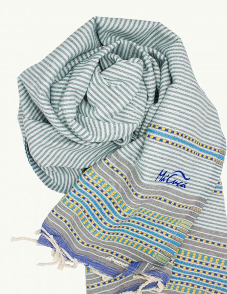 Toalla playa Berber 2x1m. — Color: Verde agua| Azul