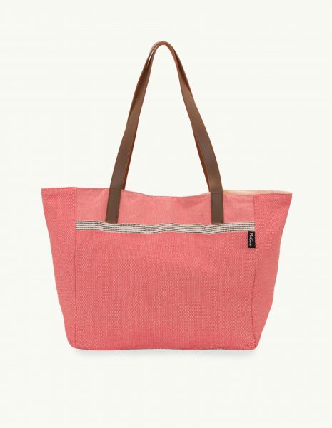 Bolso asa cuero Natte cremallera