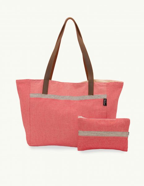 Bolso asa cuero Natte cremallera