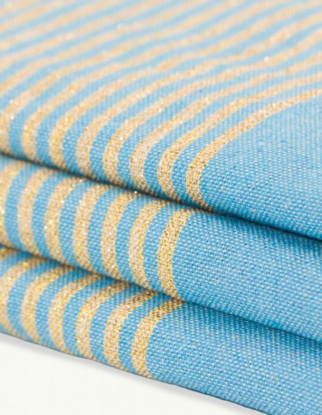Deco Lurex 2x1m. — Color: Turquesa | Dorado