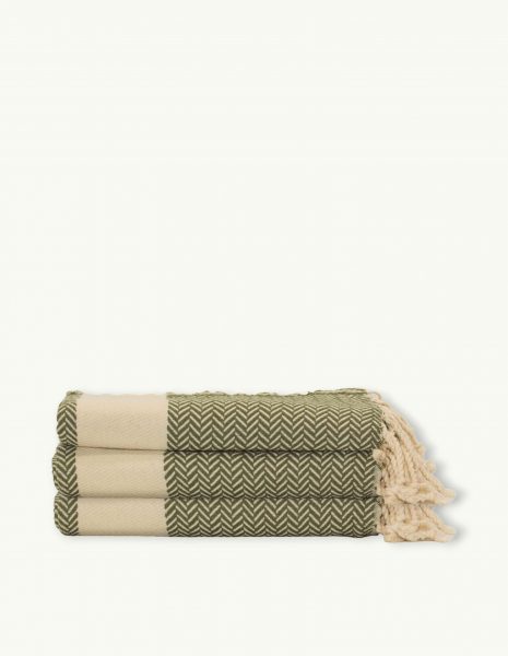 Fouta Oslo 2x1m. — Color: Kaki | Crudo
