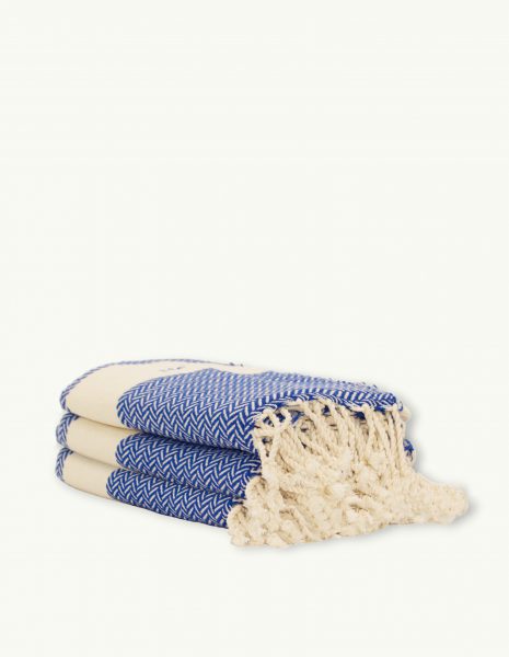 Fouta Oslo 2x1m. — Color: Azul Rey | Crudo