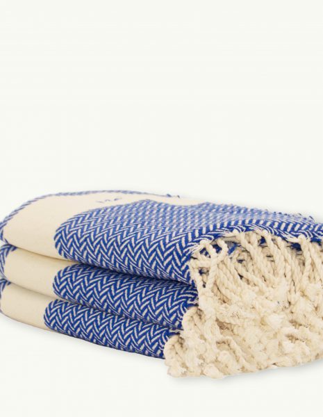 Fouta Oslo 2x1m. — Color: Azul Rey | Crudo