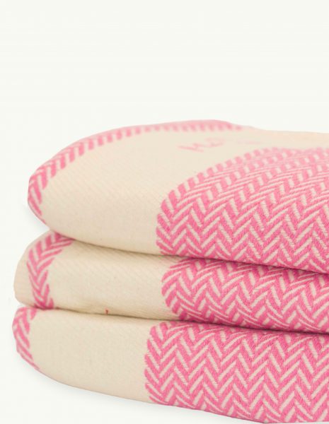 Fouta Oslo 2x1m. — Color: Rosa | Crudo