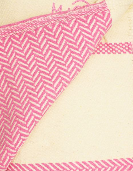Fouta Oslo 2x1m. — Color: Rosa | Crudo