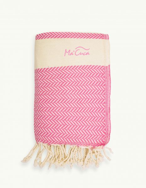 Fouta Oslo 2x1m. — Color: Rosa | Crudo