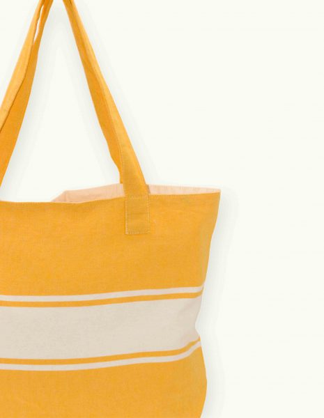 Bolso de playa Corfú botón — Color: Amarillo