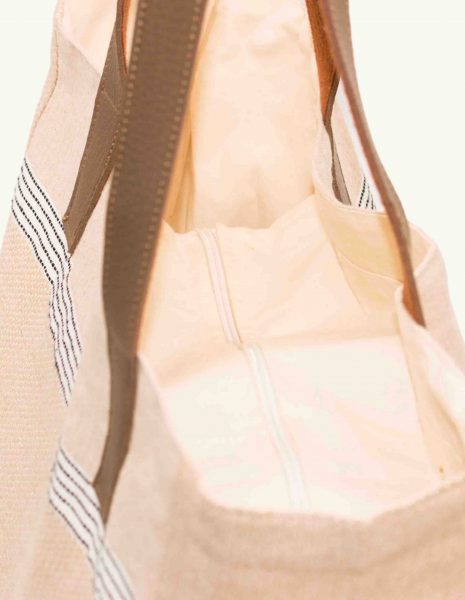 Bolso asa cuero Natte cremallera