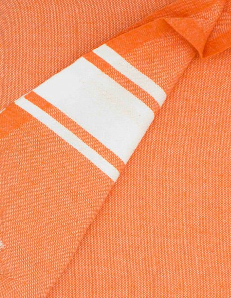 Toalla de playa Corfu 2x1m. — Color: Naranja | Blanco
