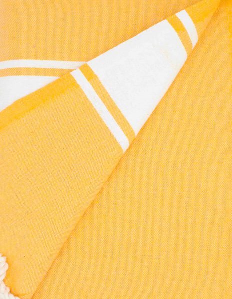 Toalla de playa Corfu 2x1m. — Color: Amarillo | Blanco
