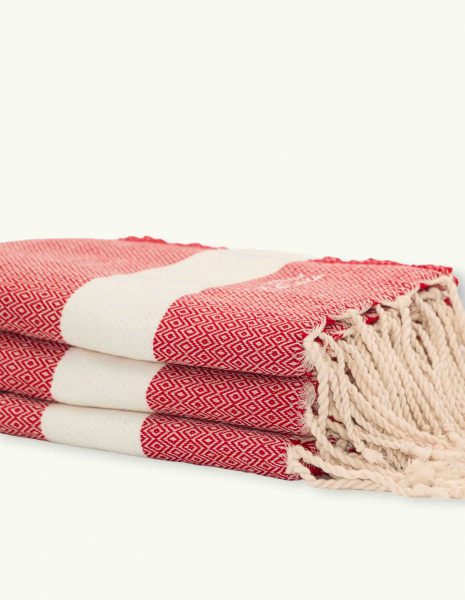 Toalla Diamant 2X1m. — Color: Rojo