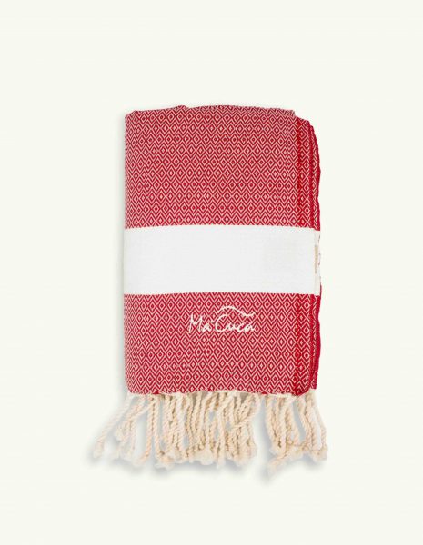 Toalla Diamant 2X1m. — Color: Rojo