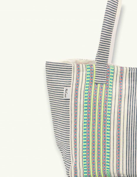 Bolso playa Berber cremallera — Color: Azul Petroleo|Naranja