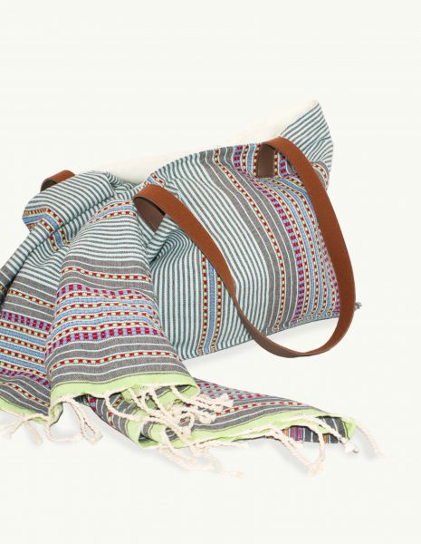 Bolso asa cuero Berber botón