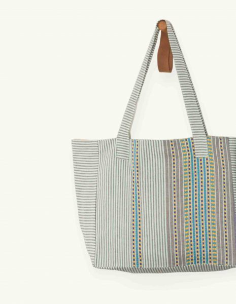 Bolso playa Berber botón — Color: Verde agua| Azul
