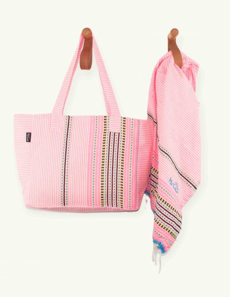 Bolso playa Berber cremallera — Color: Rosa fluor