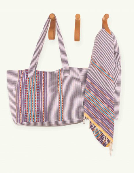 Bolso playa Berber cremallera — Color: Violeta