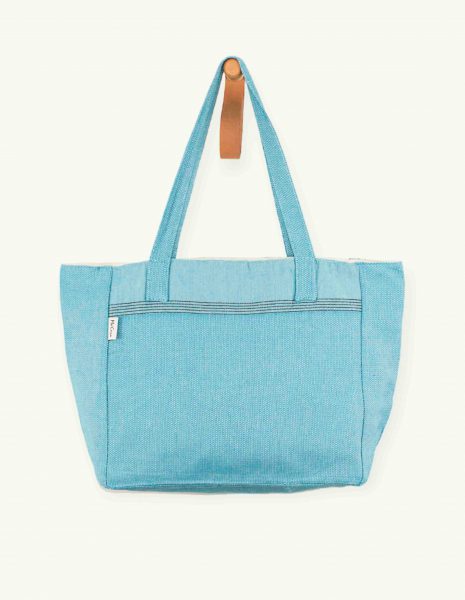 Bolso playa Natte cremallera — Color: Azul turquesa