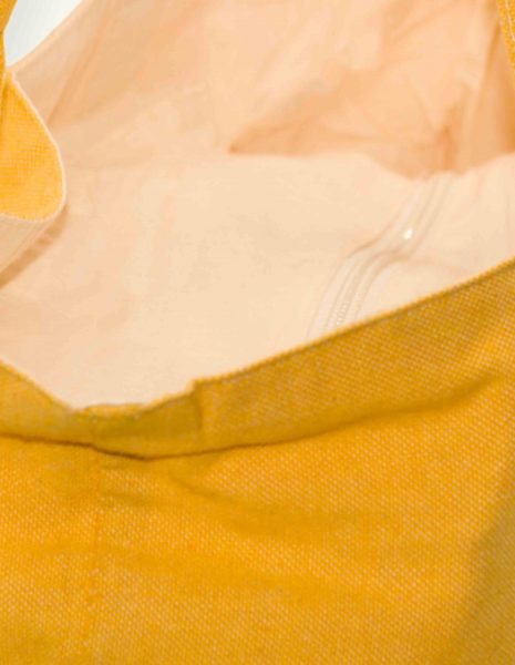 Bolso asa cuero Corfú cremallera — Color: Amarillo