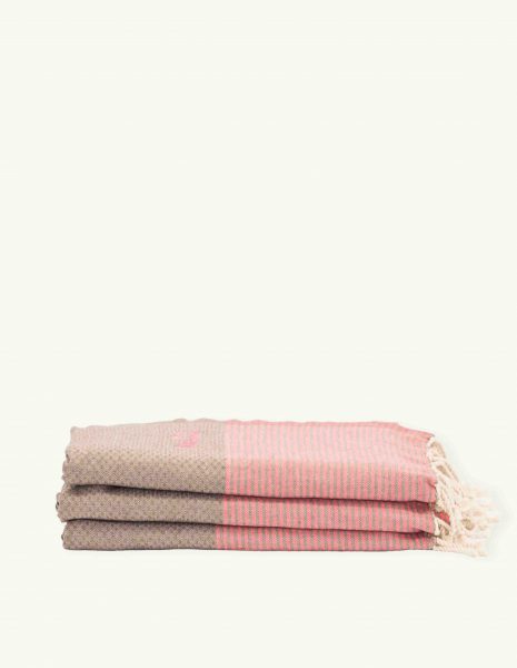 Toalla de playa Zante 2x1m. — Color: Taupe | Rosa