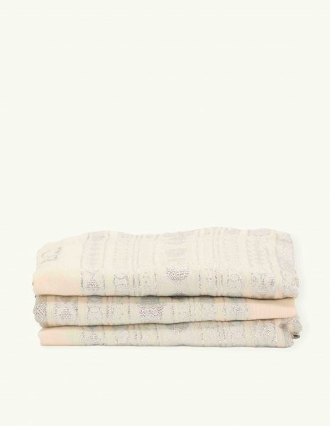 Deco Lurex, Mano de Fátima 2x1m. — Color: Crudo | Plata