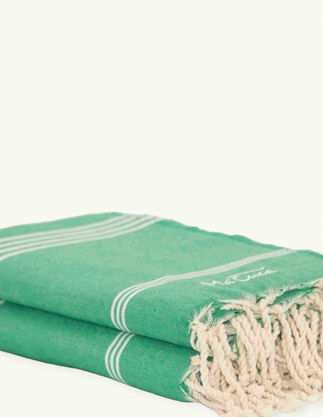 Toalla versátil Las Palmas 2x2m. — Color: Verde | Blanco