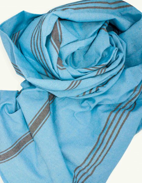Toalla versátil Las Palmas 2x2m. — Color: Azul turquesa | Gris oscuro