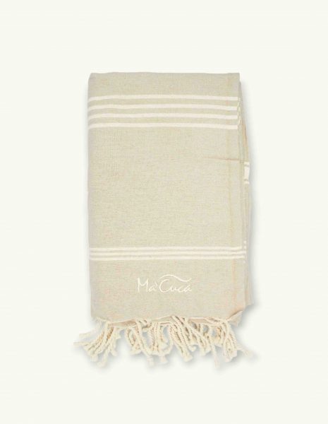 Toalla versátil Las Palmas 2x2m. — Color: Beige | Blanco