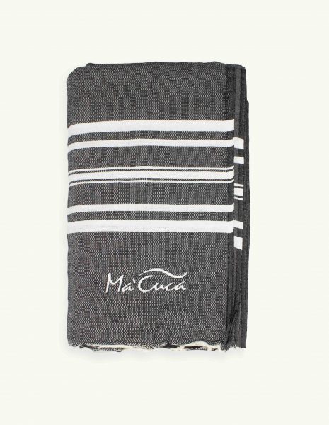 Toalla grande Madeira 2x2m. — Color: Negro | Blanco