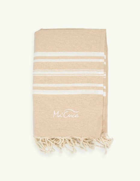 Toalla grande Madeira 2x2m. — Color: Beige | Blanco