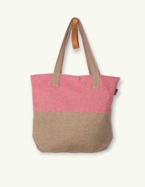 Bolso playa Zante botón — Color: Taupe | Fucsia