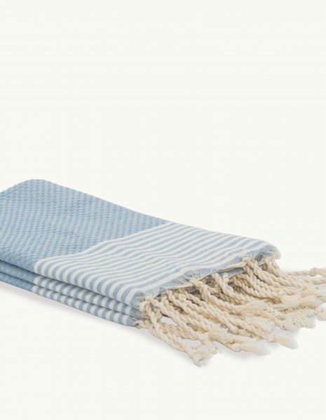 Toalla baño Zante 65x120cm. — Color: Celeste | Blanco