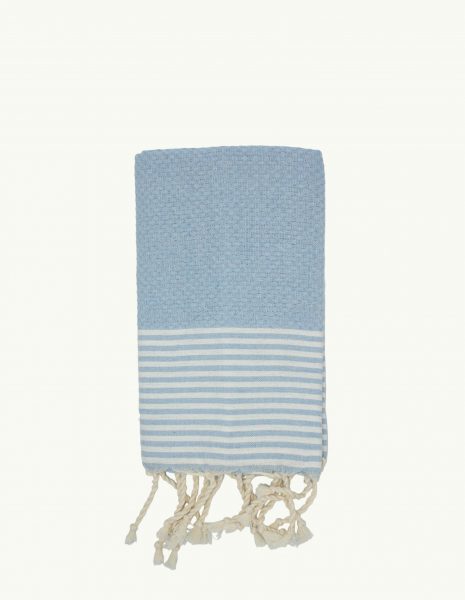 Toalla baño Zante 65x120cm. — Color: Celeste | Blanco