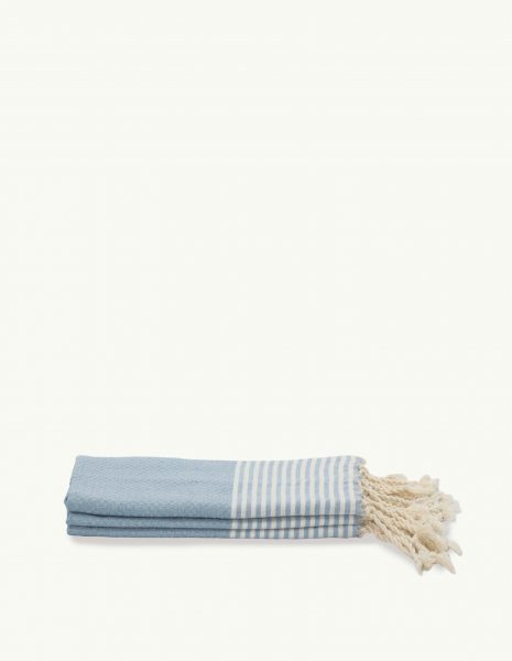 Toalla baño Zante 65x120cm. — Color: Celeste | Blanco